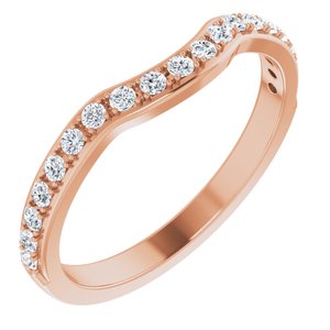 14K Rose 1/4 CTW Diamond Anniversary Band-123010:603:P-ST-WBC