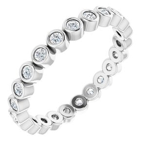 14K White 3/8 CTW Diamond Eternity Band Size 7 -122967:604:P-ST-WBC