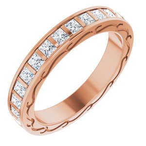 14K Rose 1 CTW Diamond Square Eternity Band Size 6-122141:60014:P-ST-WBC