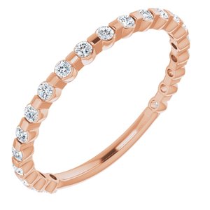 14K Rose 1/3 CTW Diamond Anniversary Band-123208:602:P-ST-WBC