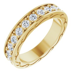 14K Yellow 1 CTW Diamond Round Eternity Band Size 5-122141:60073:P-ST-WBC