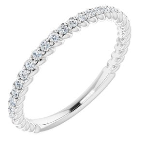 14K White 1/4 CTW Diamond Rope Anniversary Band-123004:600:P-ST-WBC