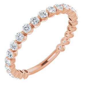 14K Rose 3/4 CTW Diamond Anniversary Band-123013:603:P-ST-WBC
