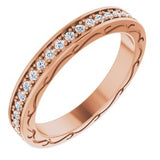 14K Rose 3/8 CTW Diamond Round Eternity Band Size 7-122141:60053:P-ST-WBC