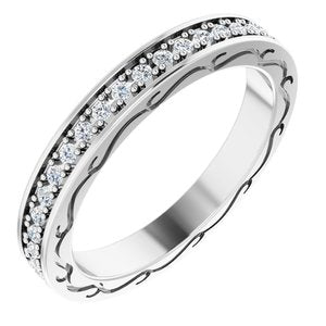 14K White 3/8 CTW Diamond Round Eternity Band Size 7-122141:60051:P-ST-WBC