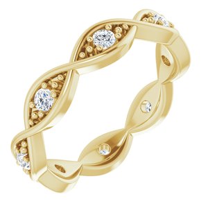 14K Yellow 1/4 CTW Diamond Eternity Band Size 4.5-121945:605:P-ST-WBC