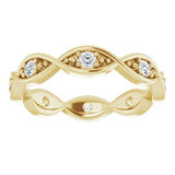 14K Yellow 1/4 CTW Diamond Eternity Band Size 4.5-121945:605:P-ST-WBC