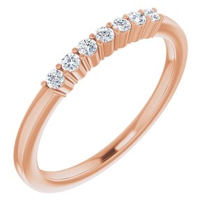 14K Rose 1/6 CTW Diamond Anniversary Band-122844:60013:P-ST-WBC