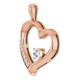 14K Rose 1/3 CTW Diamond Pendant-86377:60000:P-ST-WBC