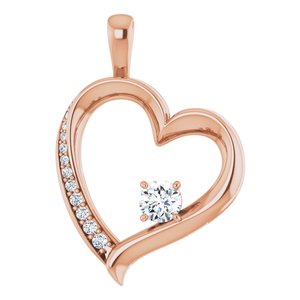 14K Rose 1/3 CTW Diamond Pendant-86377:60000:P-ST-WBC