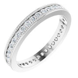 14K White 1/2 CTW Diamond Eternity Milgrain Band Size 6-122755:601:P-ST-WBC