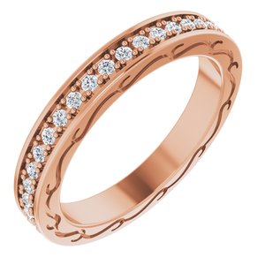 14K Rose 3/8 CTW Diamond Round Eternity Band Size 6-122141:60050:P-ST-WBC