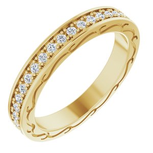 14K Yellow 3/8 CTW Diamond Round Eternity Band Size 7-122141:60049:P-ST-WBC