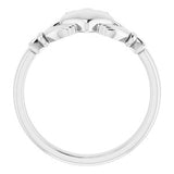 Platinum 8.5 mm Claddagh Ring Size 10-51320:162:P-ST-WBC