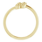 14K Yellow Beaded Negative Space Ring -51744:102:P-ST-WBC