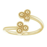14K Yellow Beaded Negative Space Ring -51744:102:P-ST-WBC