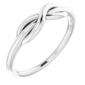 Sterling Silver Infinity-Style Ring -51749:107:P-ST-WBC