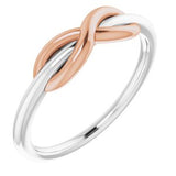 14K White & Rose Infinity-Style Ring -51749:105:P-ST-WBC