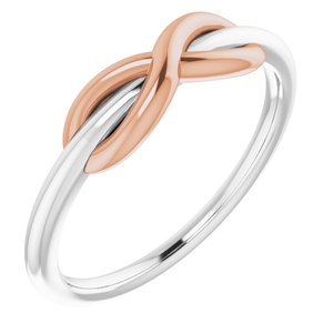 14K White & Rose Infinity-Style Ring -51749:105:P-ST-WBC