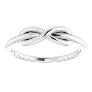 Sterling Silver Infinity-Style Ring -51749:107:P-ST-WBC