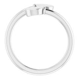 14K White Engravable Bypass Ring -51753:101:P-ST-WBC