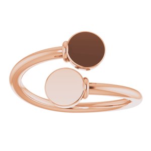 14K Rose Engravable Bypass Ring -51753:103:P-ST-WBC