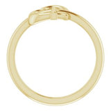 14K Yellow Heart Cross Ring -R43065:102:P-ST-WBC