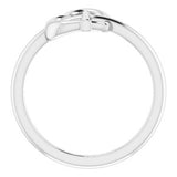 Platinum Heart Cross Ring -R43065:104:P-ST-WBC