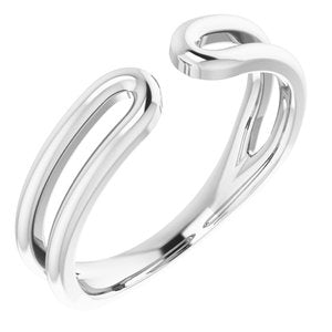14K White Negative Space Ring-51750:101:P-ST-WBC