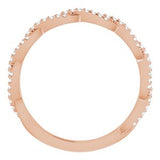 14K Rose 1/6 CTW Diamond Anniversary Band -123325:602:P-ST-WBC