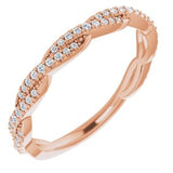 14K Rose 1/6 CTW Diamond Anniversary Band -123325:602:P-ST-WBC