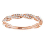 14K Rose 1/6 CTW Diamond Anniversary Band -123325:602:P-ST-WBC