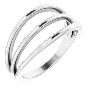 Sterling Silver Negative Space Ring -51757:105:P-ST-WBC