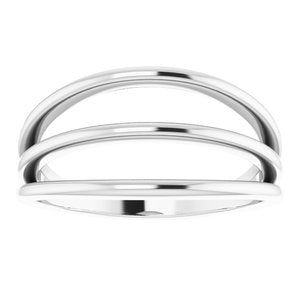 14K White Negative Space Ring -51757:101:P-ST-WBC