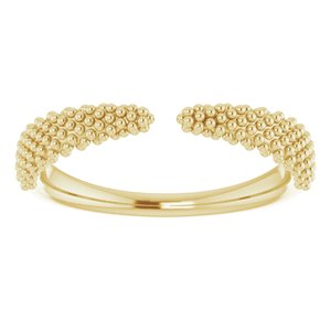 14K Yellow Beaded Negative Space Ring -51760:102:P-ST-WBC