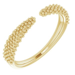 14K Yellow Beaded Negative Space Ring -51760:102:P-ST-WBC