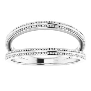 14K White Negative Space Ring -51762:101:P-ST-WBC