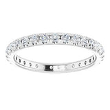 Platinum 9/10 CTW French Set Diamond Eternity Band Size 7.5-123225:631:P-ST-WBC