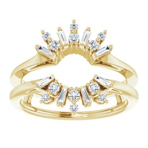 14K Yellow 1/3 CTW Diamond Art Deco Baguette Ring Guard -123366:600:P-ST-WBC