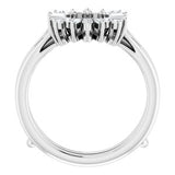 Platinum 1/3 CTW Diamond Art Deco Baguette Ring Guard -123366:603:P-ST-WBC
