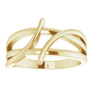 14K Yellow 12.4 mm Freeform Bypass Ring -51769:102:P-ST-WBC