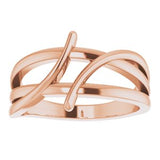 14K Rose 12.4 mm Freeform Bypass Ring -51769:103:P-ST-WBC
