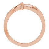 14K Rose 12.4 mm Freeform Bypass Ring -51769:103:P-ST-WBC