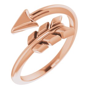 14K Rose Arrow Ring -51771:103:P-ST-WBC