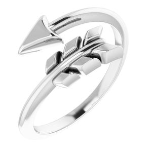 14K White Arrow Ring -51771:101:P-ST-WBC