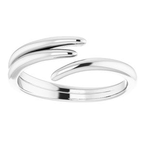 Sterling Silver Bypass Ring -51758:106:P-ST-WBC