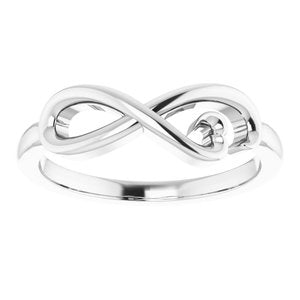 14K White Infinity-Inspired Heart Ring   -51773:101:P-ST-WBC