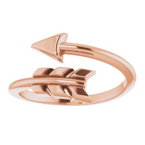 14K Rose Arrow Ring -51771:103:P-ST-WBC