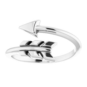 14K White Arrow Ring -51771:101:P-ST-WBC