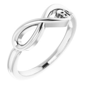 Sterling Silver Infinity-Inspired Heart Ring   -51773:105:P-ST-WBC